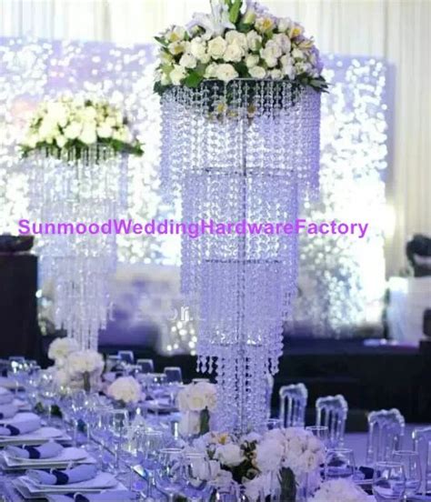 Latest Crystal Pillar For Wedding Walkway Decoration Crystal Flower