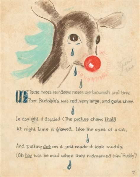 Writing Rudolph The Original Red Nosed Manuscript Npr