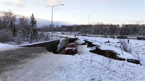 Alaska Earthquake Aftermath Video Shows Damage To Roads Schools In