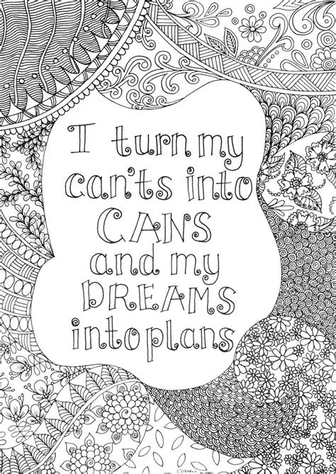Quote Coloring Pages Mindfulness Colouring Growth Mindset
