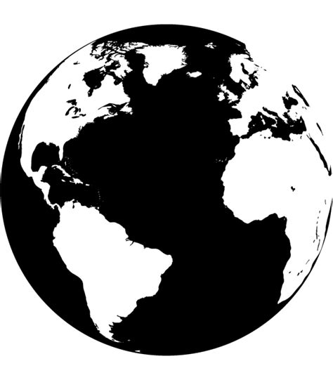 Mapa Del Mundo Blanco Y Negro Del Vector Ilustracion Del Vector Images