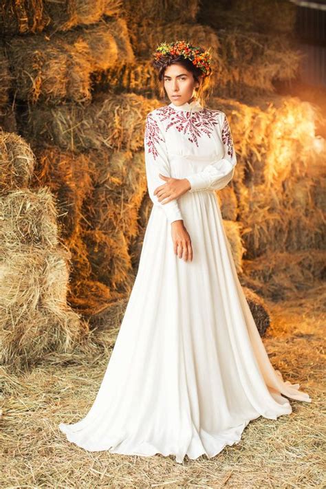 Hier erfahrt ihr alles über neue trends und seid immer auf dem neuesten stand! Langarm Baumwolle Brautkleid mit handgefertigten von ...
