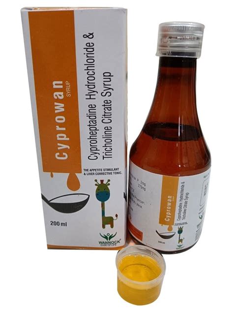 Cyprowan Cyproheptadine Hydrochloride And Tricholine Citrate Syrup