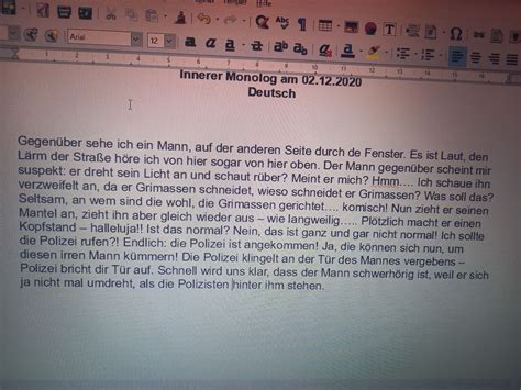 Hier finden sie hinweise, worauf sie beim erzählstil innerer monolog. @Schüler ich bin es , den mit dir den Monolog bearbeiten ...