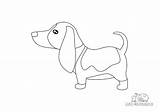 Basset Hund sketch template