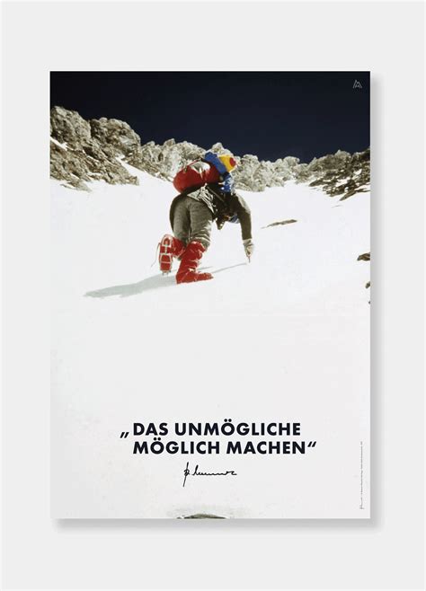 Poster Reinhold Messner Das Unmögliche Möglich Machen Reinhold