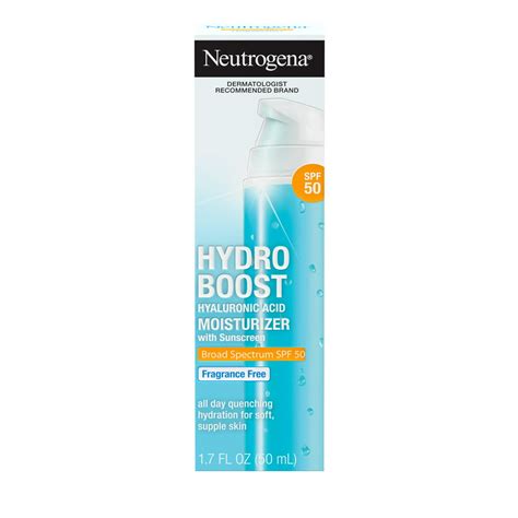 Neutrogena Hydro Boost Spf 50 Hyaluronic Acid Moisturizer 17 Fl Oz