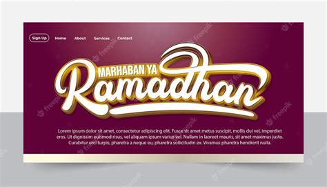 Premium Vector Greeting Text Of Marhaban Ya Ramadhan Lettering Design