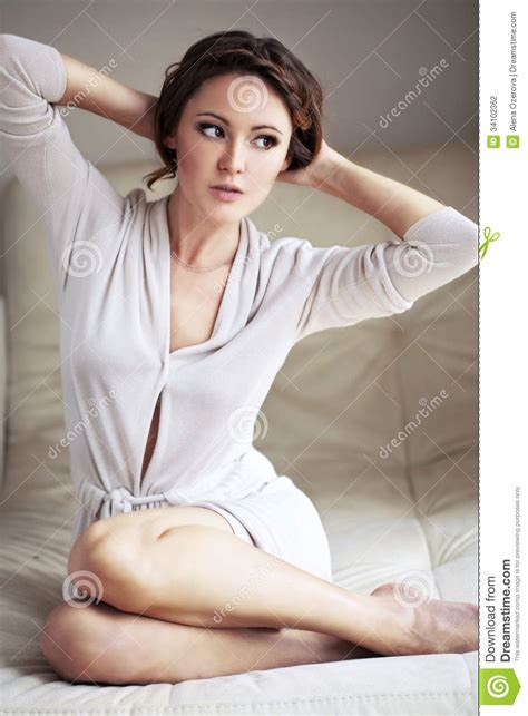 Beautiful Young Woman Stock Photo Image Of Domestic