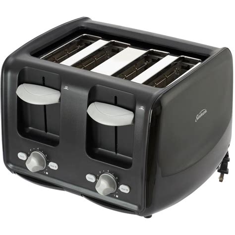 Kitchen And Dining Black Sunbeam 2 Slice Toaster With Retractable Cord