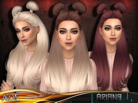 Sims 4 Ccs The Best Hair Ariana By Adedarma The Sims Frauen