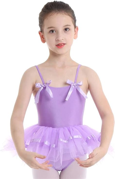 Jeatha Kids Girls Short Sleeves Bowknot Mesh Ballet Tutu Dress Criss