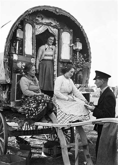 Gypsy Decorated Wagon Galway 1952 Photograph By Irish Photo Archive