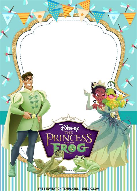 The Princess And The Frog Birthday Card With An Image Of Prince And