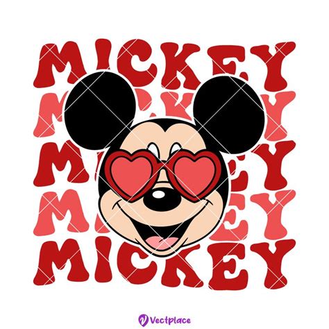 Minnie Mouse Head Candy Hearts Svg Valentines Day Svg Cut File