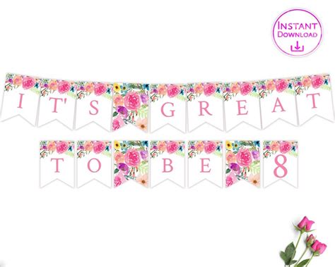 Its Great To Be 8 Banner Lds 8 Is Great Banner Instant Etsy