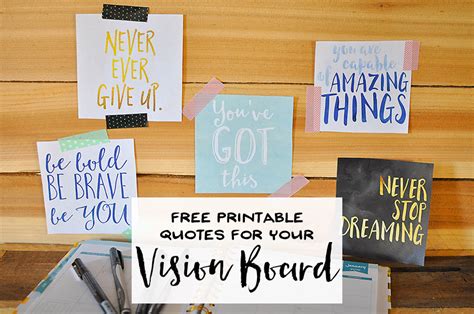 Free Printable Quotes For A Vision Board Our Handcrafted Life