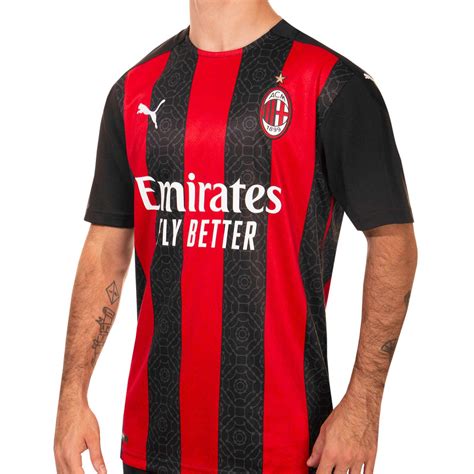 Camiseta Puma Ac Milan 2020 2021 Roja Negra Futbolmania