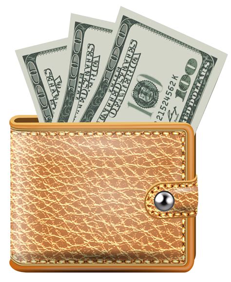 Hundreds of dollar bills fall like raindrops. Transparent Wallet with Banknotes PNG Picture | Gallery ...