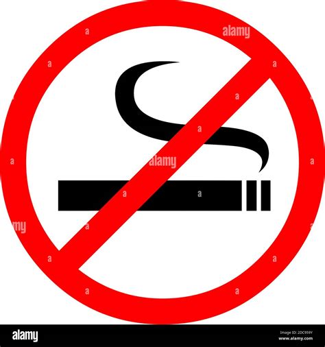 smoking not allowed sign red prohibition symbol sign stock vector