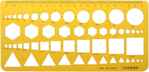 Yofo Gelb K Kunstharz Geometrische Schablone Lineal Messwerkzeug Für