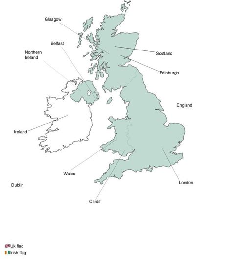 Printable Map Of The United Kingdom And Ireland Free Download And