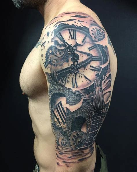 I only god a piercing here, but i was very happy with the results. Stairs/clockwork/sea/woman black and grey tattoo by Yarda ...