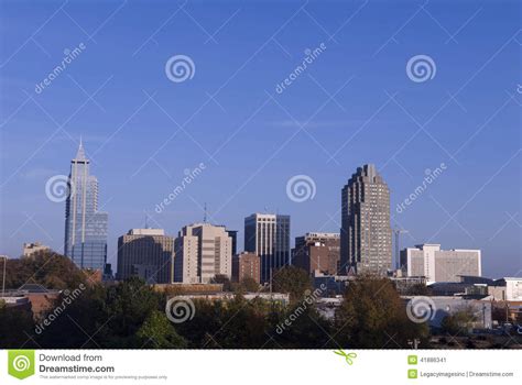 Raleigh North Carolina Downtown Skyline Stock Image Image Of City