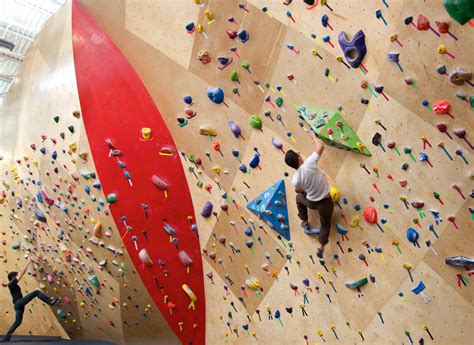 Brooklyn Boulders Coworking Space Features Towering Rock Climbing Wall