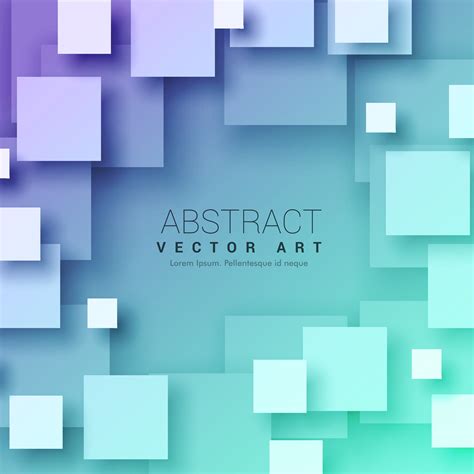 3d Abstract Squares Background In Blue Color Download Free Vector Art