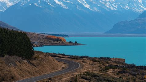 Lake Mountains Road Lake Pukaki New Zealand 4k Hd Wallpaper