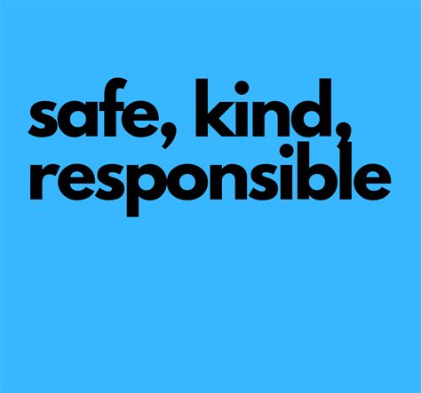 Be Safe Be Kind Be Responsible Community Cooperative Nursery School