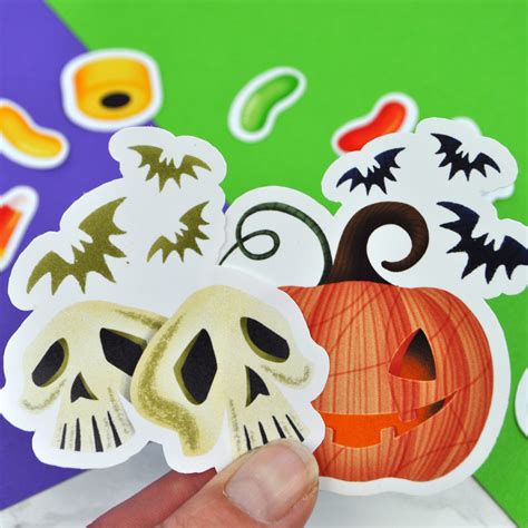 Halloween Pack 6 Pack Vinyl Stickers Cute Stationery Etsy