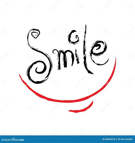 Poster Design With Inscription Smile Stock Vector Illustration Of