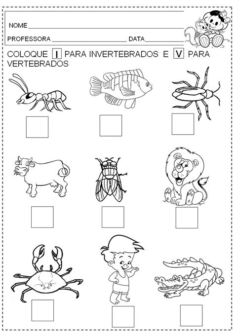 Animales vertebrado e invertebrados para colorear - Imagui