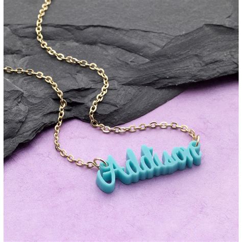 Custom Name Acrylic Necklace Personalized Acrylic Necklaces Acrylic