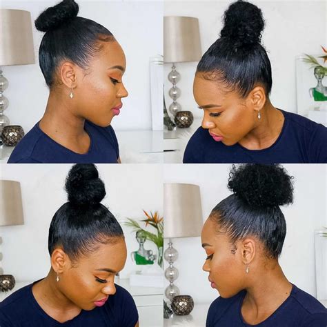 5 Ways To Rock Your High Bun On Natural Hair Natural Hair Bun Styles