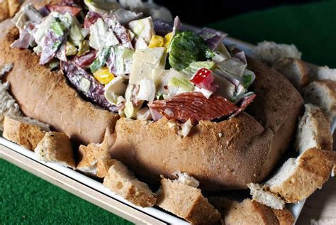 Football sports banner, football party decor, football party banner, chalkboard birthday banner, digital file. Football Party Appetizers: Hoagie Dip - Pass The Sushi