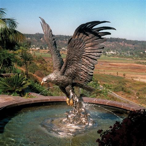 Compare prices on popular products in home decor. eagle fountain bronze statue large sculpture | Animal ...