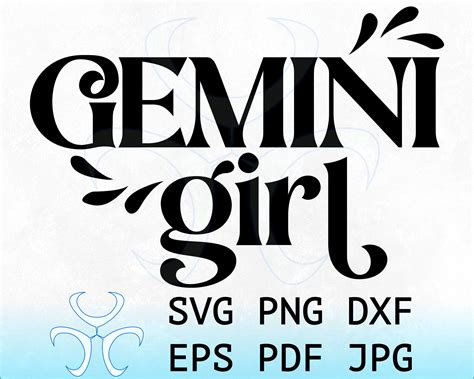 Gemini Girl Svg Zodiac Svg May Birthday Born In May June Etsy