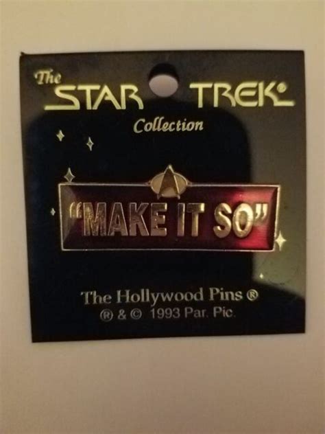 Make It So The Star Trek Collection The Hollywood Pins 1993 Wback