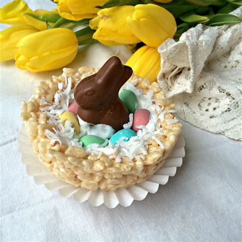 Easy And Edible Rice Krispie Easter Baskets Shifting Roots