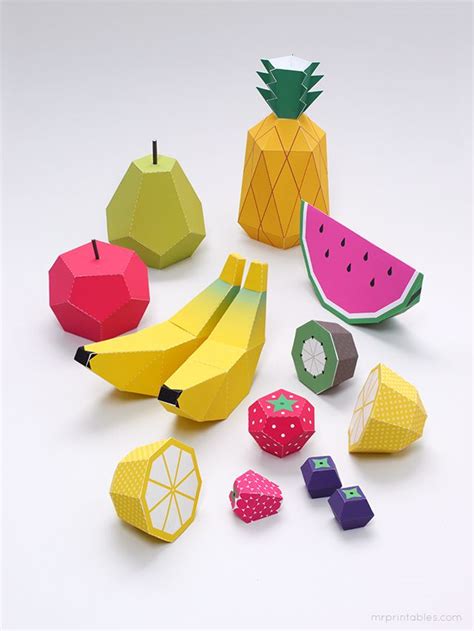 Paper Crafts Free Foldable Fruit Printables Paper Fruit Crafts