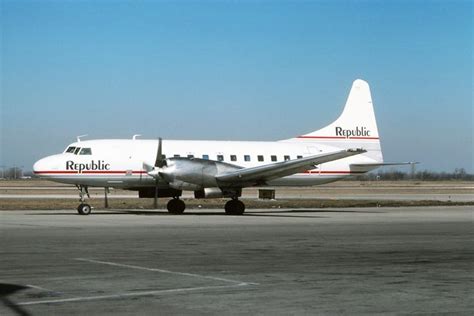 Republic Convair 580 Republic Airlines Vintage Aircraft Delta Airlines