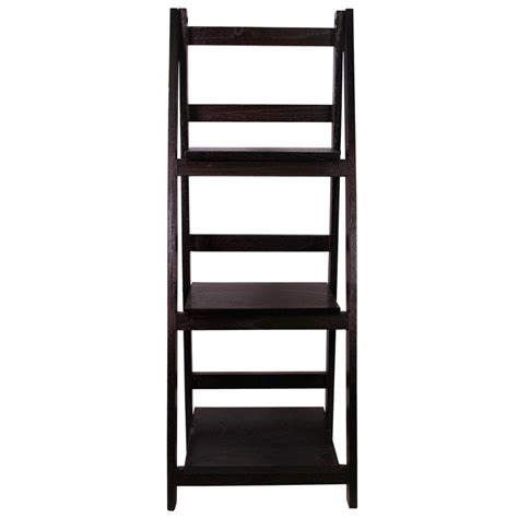 This 5 tiers leaning wall shelf ladder is ideal to displace or storage things like books plants or besides with a attractive appearance the shelf will be a perfect choice to display your favorite things. JIA HOME 13 in. x 36 in. Wood Folding 3 Tier Ladder ...