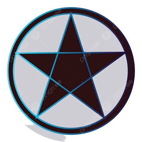 Vector Illustration Of The Wiccan Pentagram On A White Background