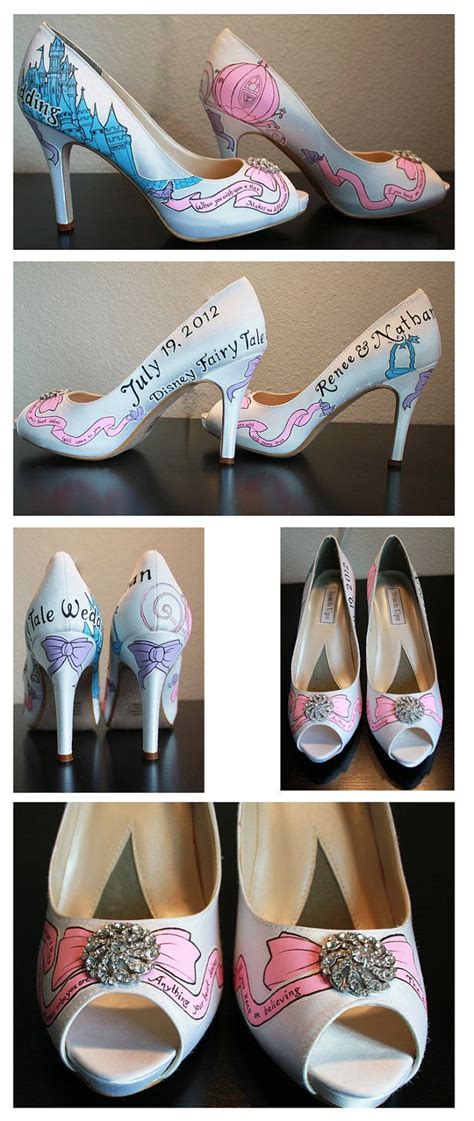 Custom Designed Shoes By Beebee Etsy In 2020 Wedding Shoes Disney