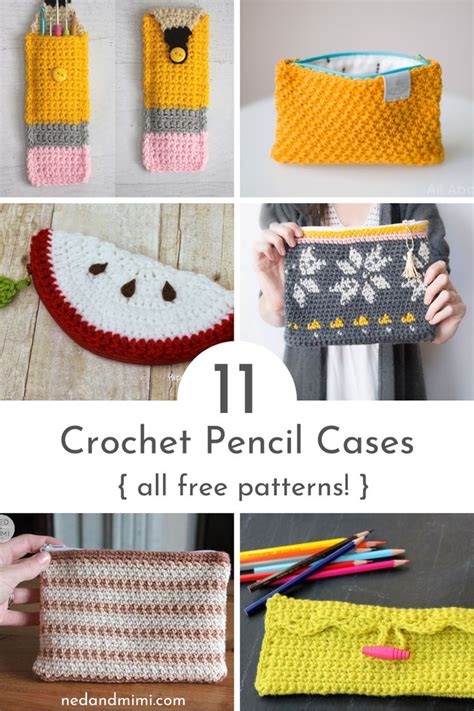 11 Crochet Pencil Case Patterns Crochet Pencil Case Crochet Case