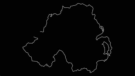 Northern Ireland Map Outline Animation Stock Footage Video 100