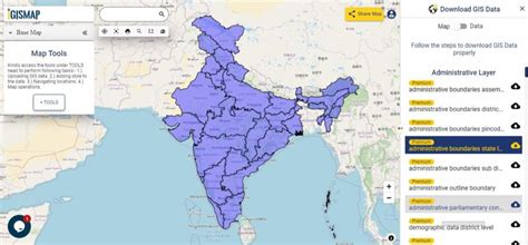 Download India Administrative Boundary Shapefiles States Districts